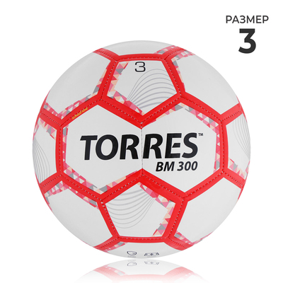 Мяч футбольный TORRES BM 300, TPU, машинная сшивка, 28 панелей, р. 3