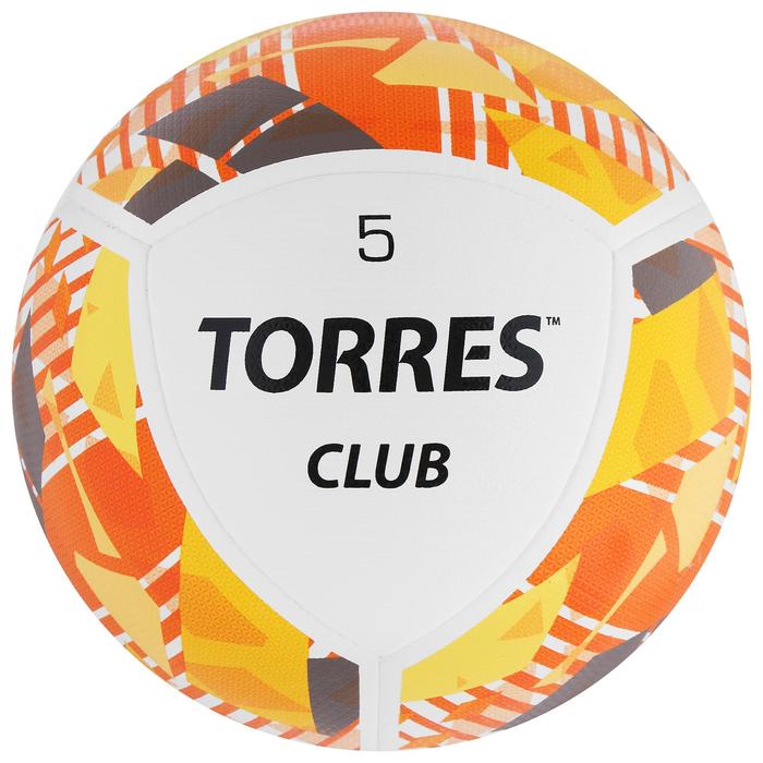Мяч футбольный TORRES Club, PU, гибридная сшивка, 10 панелей, р. 5 - Фото 1