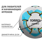 Мяч футбольный TORRES Junior-5, PU, ручная сшивка, 32 панели, р. 5 - фото 4324995