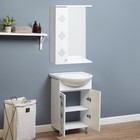 Комплект мебели для ванной комнаты "Квадро 55": тумба с раковиной + зеркало-шкаф - Фото 3