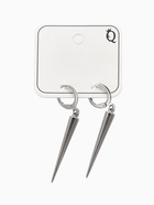 Серьги металл «Шипы» удлинённые, цвет серебро 6900375