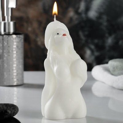 Свеча декоративная «Элизабет», молочная, 15 см