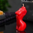 Фигурная свеча "Женское тело №1" красная, 9см - Фото 3