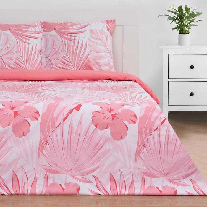 Постельное бельё евро «Этель» Tropics (вид 1), поплин