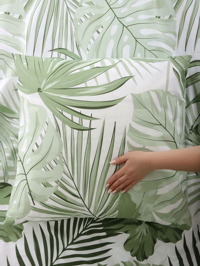 Постельное бельё евро «Этель» Tropics (вид 2), поплин