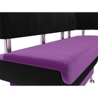 Кухонный угловой диван «Альфа», микровельвет, цвет фиолетовый / чёрный - Фото 4