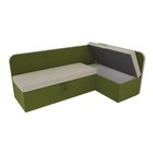 Кухонный угловой диван «Форест», механизм дельфин, микровельвет, цвет бежевый/зелёный - Фото 5