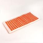 Ипликатор - коврик, мягкий, 26 × 56 см, 144 модуля, цвет белый/оранжевый - Фото 5