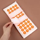 Ипликатор - коврик для ног, мягкий, 14 × 32 см, на липучках, пара, цвет белый/оранжевый - Фото 6