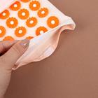 Ипликатор - коврик для ног, мягкий, 14 × 32 см, на липучках, пара, цвет белый/оранжевый - Фото 7