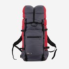 Рюкзак туристический, 100 л, отдел на шнурке, наружный карман, 2 боковых кармана, цвет серый/красный - Фото 3