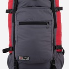Рюкзак туристический, 100 л, отдел на шнурке, наружный карман, 2 боковых кармана, цвет серый/красный - Фото 5
