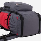 Рюкзак туристический, 100 л, отдел на шнурке, наружный карман, 2 боковых кармана, цвет серый/красный - Фото 6