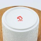 УЦЕНКА Банка керамическая для сыпучих продуктов Доляна «Эстет. Листья», d=11,5 см - Фото 3