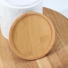 УЦЕНКА Банка керамическая для сыпучих продуктов Доляна «Эстет. Листья», d=11,5 см - Фото 4