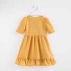 Платье для девочки MINAKU: Cotton collection, цвет горчичный, рост 122 см - Фото 11