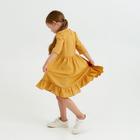 Платье для девочки MINAKU: Cotton collection, цвет горчичный, рост 122 см - Фото 3