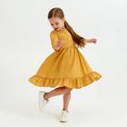 Платье для девочки MINAKU: Cotton collection, цвет горчичный, рост 122 см - Фото 4