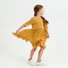 Платье для девочки MINAKU: Cotton collection, цвет горчичный, рост 122 см - Фото 5