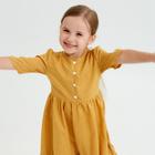 Платье для девочки MINAKU: Cotton collection, цвет горчичный, рост 122 см - Фото 6