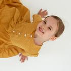 Платье для девочки MINAKU: Cotton collection, цвет горчичный, рост 122 см - Фото 7