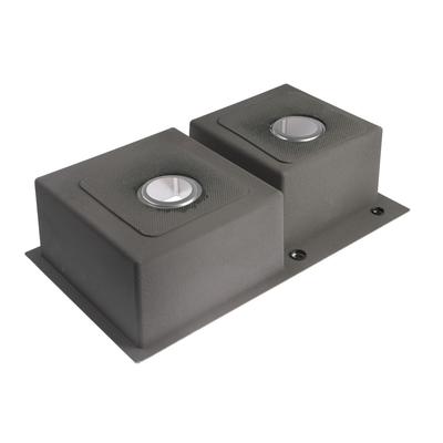 Мойка кухонная AFLORN AF97843-D, врезная, двойная, S=3.0 и 0.8 мм, 78×43×22 см, сифон, сатин