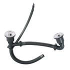 Мойка кухонная AFLORN AF97843-D, врезная, двойная, S=3.0 и 0.8 мм, 78×43×22 см, сифон, сатин - Фото 5