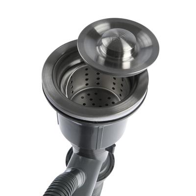 Мойка кухонная AFLORN AF97843-D, врезная, двойная, S=3.0 и 0.8 мм, 78×43×22 см, сифон, сатин