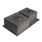 Мойка кухонная AFLORN AF97843B-D, врезная, двойная, S=3.0 и 0.8 мм, 78×43×22 см, сифон, графит - Фото 4