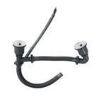 Мойка кухонная AFLORN AF97843B-D, врезная, двойная, S=3.0 и 0.8 мм, 78×43×22 см, сифон, графит - Фото 5