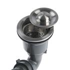 Мойка кухонная AFLORN AF97843B-D, врезная, двойная, S=3.0 и 0.8 мм, 78×43×22 см, сифон, графит - Фото 6