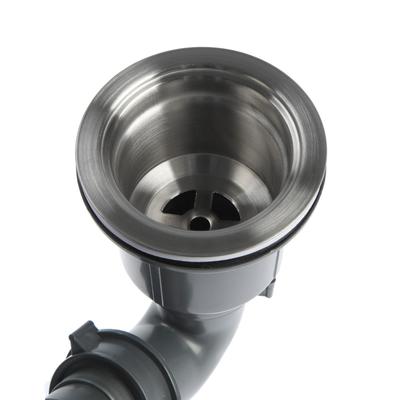 Мойка кухонная AFLORN AF97843B-D, врезная, двойная, S=3.0 и 0.8 мм, 78×43×22 см, сифон, графит