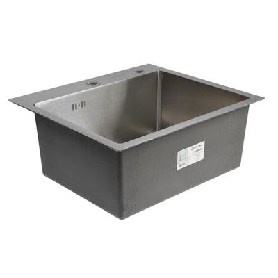 Мойка кухонная AFLORN AF95044, врезная, S=3.0 и 0.8 мм, 50×44×22 см, сифон, сатин