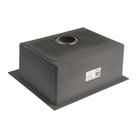 Мойка кухонная AFLORN AF95044F, врезная, S=3.0 и 0.8 мм, 50×44×22 см, сифон, графит - Фото 4