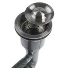 Мойка кухонная AFLORN AF95044F, врезная, S=3.0 и 0.8 мм, 50×44×22 см, сифон, графит - Фото 6