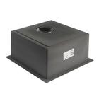 Мойка кухонная AFLORN AF94444F, врезная, S=3,0 и 0,8 мм, 44х44х22 см, сифон, графит 6957245