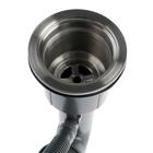 Мойка кухонная AFLORN AF94444F, врезная, S=3,0 и 0,8 мм, 44х44х22 см, сифон, графит 6957245