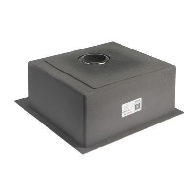 Мойка кухонная AFLORN AF95050F, врезная, S=3.0 и 0.8 мм, 50×50×20 см, сифон, графит