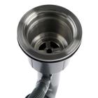 Мойка кухонная AFLORN AF96045, врезная, S=3.0 и 0.8 мм, 60×45×22 см, сифон, сатин - Фото 7