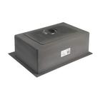 Мойка кухонная AFLORN AF96045F, врезная, S=3.0 и 0.8 мм, 60×45×20 см, сифон, графит - Фото 4