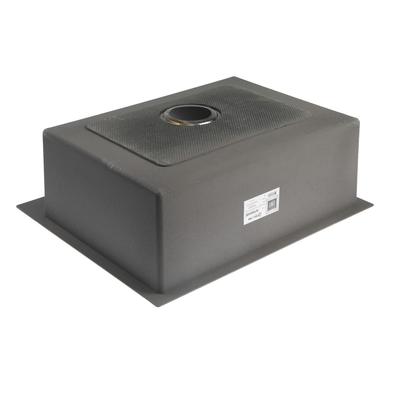 Мойка кухонная AFLORN AF96050F, врезная, S=3.0 и 0.8 мм, 60×50×20 см, сифон, графит