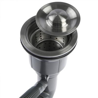 Мойка кухонная AFLORN AF97851-L, врезная, левая, S=3.0 и 0.8 мм, 78×51×22 см, сифон, сатин