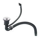 Мойка кухонная AFLORN AF97851F-L, врезная, левая, S=3.0 и 0.8 мм, 78×51×22 см, сифон, графит - Фото 5