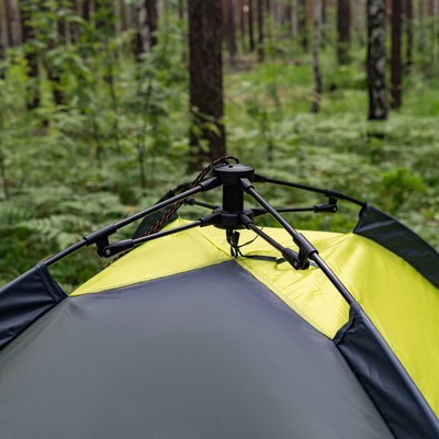 Палатка туристическая 3-местная maclay SWIFT 3, 220×220×150 см, автоматическая, трекинговая, однослойная, зелёная