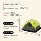 Палатка-автомат туристическая Maclay SWIFT 3, 200х200х126 см, 3-местная, однослойная - фото 6418813