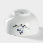 Пиала Добрушский завод «Гуси», 330 мл, d=11 см, фарфор, белая, рисунок МИКС - Фото 4