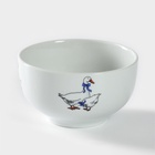 Пиала Добрушский завод «Гуси», 330 мл, d=11 см, фарфор, белая, рисунок МИКС - Фото 7