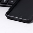 Чехол LuazON для iPhone 7/8/SE (2020), с отсеком под карты, текстиль+кожзам, черный - Фото 5