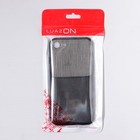 Чехол LuazON для iPhone 7/8/SE (2020), с отсеком под карты, текстиль+кожзам, черный - Фото 6