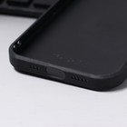 Чехол LuazON для iPhone 12/12 Pro, с отсеком под карты, текстиль+кожзам, черный - Фото 5